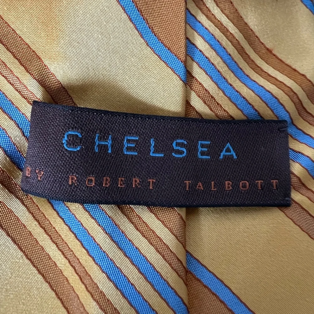 ROBERT TALBOTT  MEN'S  TIE 57”x 4” 100% SILK HANDSEWN MADE IN USA VINTAGE